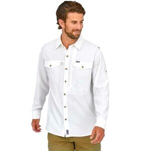 SPF Patagonia Sol Patrol II Shirt White Lightweight Button Up XXL